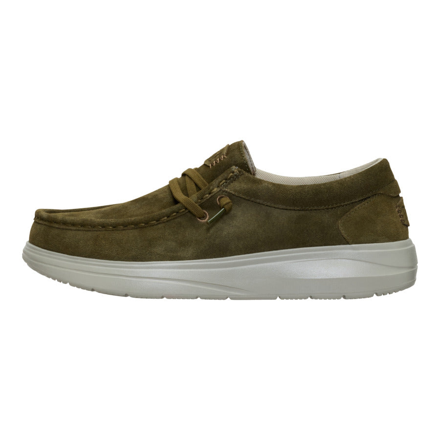 Wally Comf Suede – Dark Olive/Stone Grey