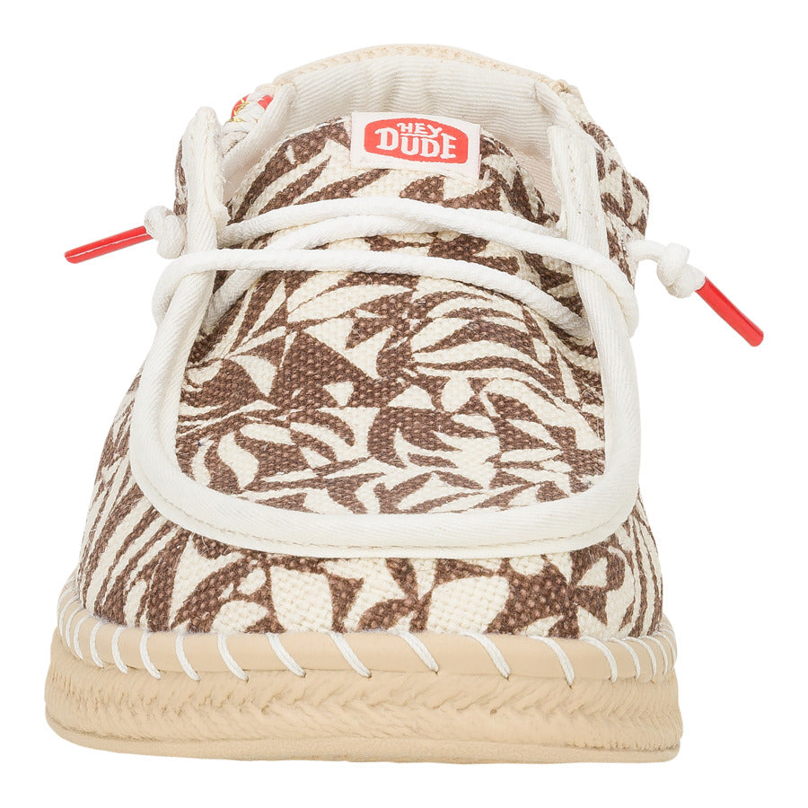Wendy Espadrille Retro Palm – Downtown Brown/Egret - Image 4