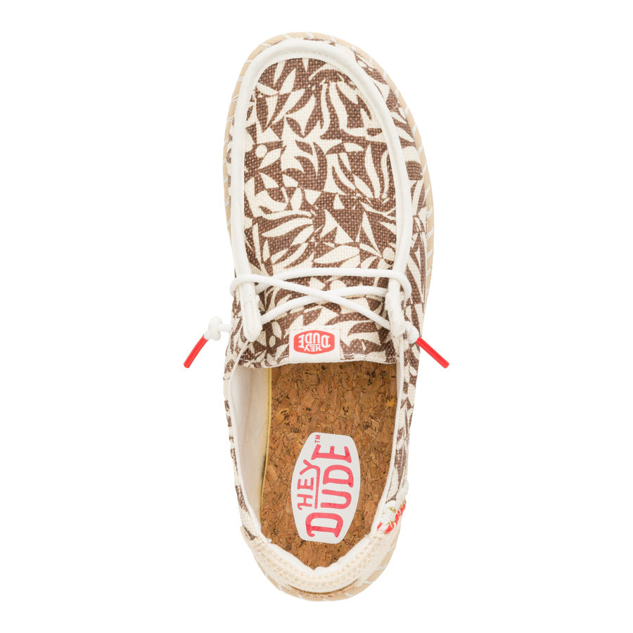 Wendy Espadrille Retro Palm – Downtown Brown/Egret - Image 6