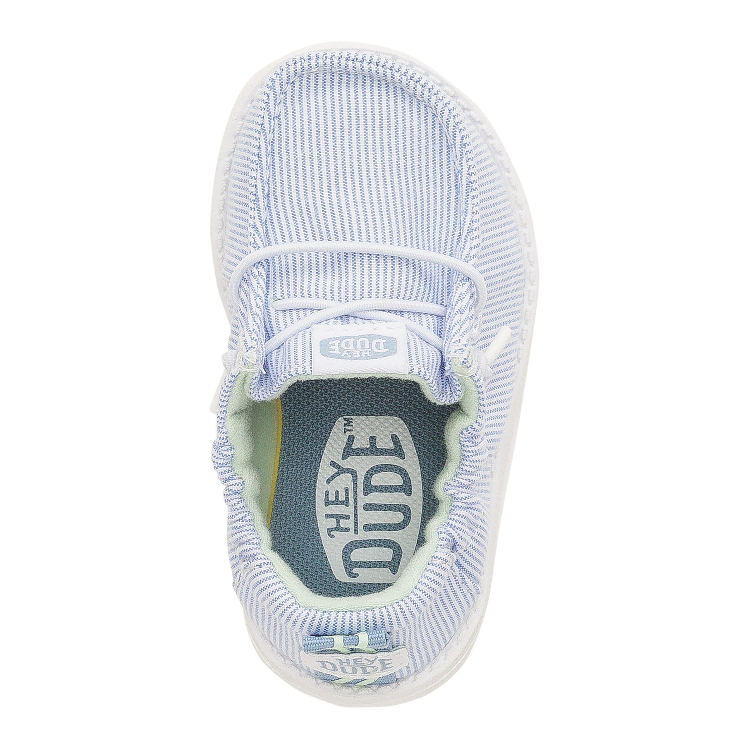LilDude Slip On Prints – White/Faded Denim - Image 6