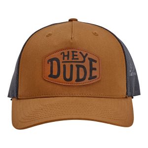 Leather Buckle Patch Trucker – Coyote Brown