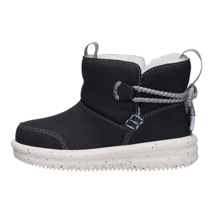 Camden Bow Boot Toddler Cozy – Black