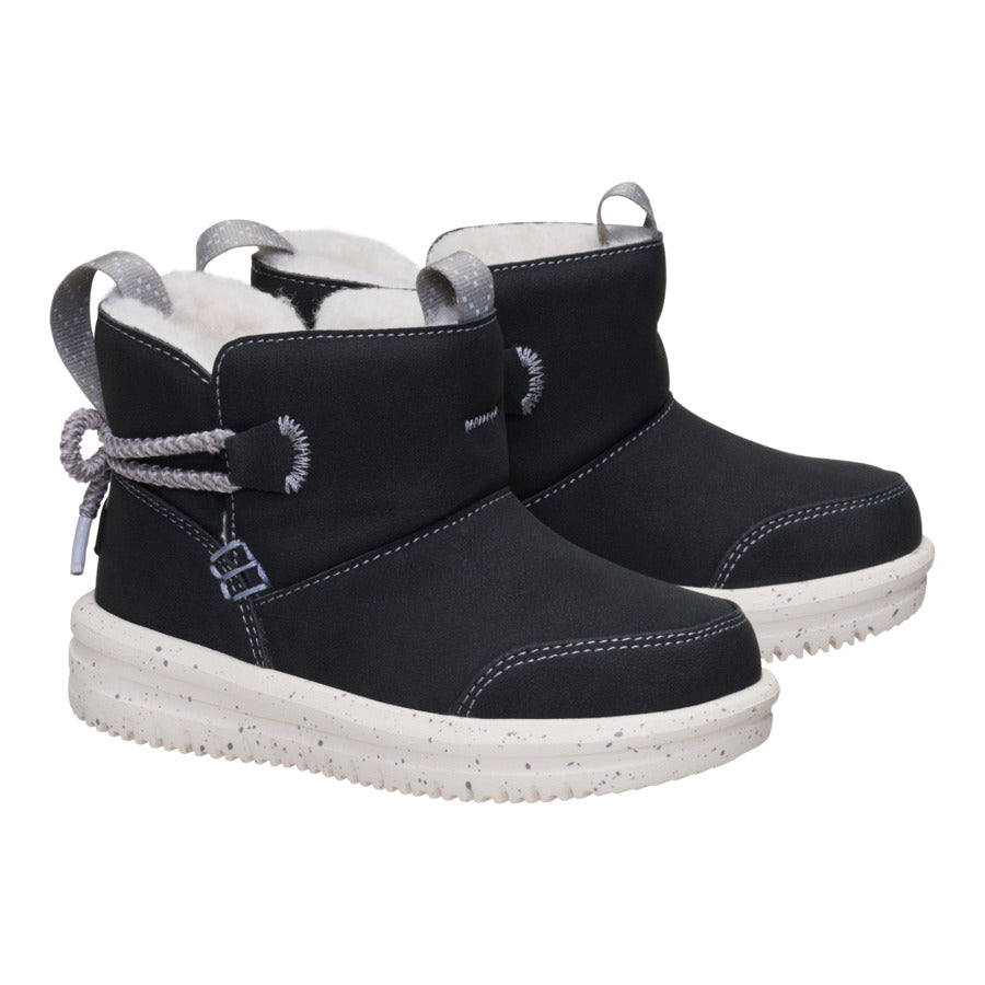 Camden Bow Boot Toddler Cozy – Black - Image 3