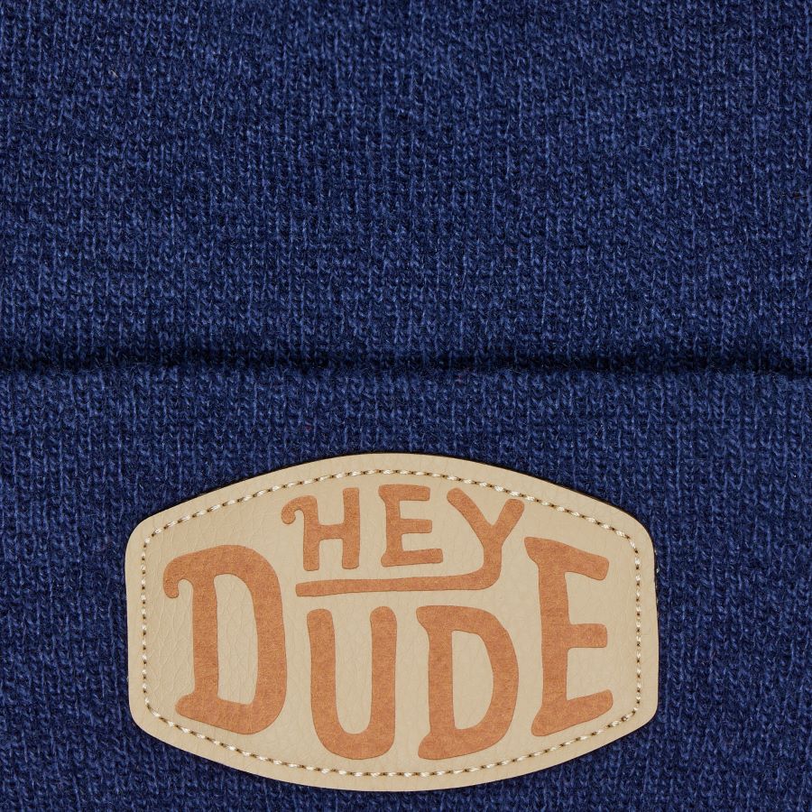HEYDUDE Patch Beanie – Navy - Image 2