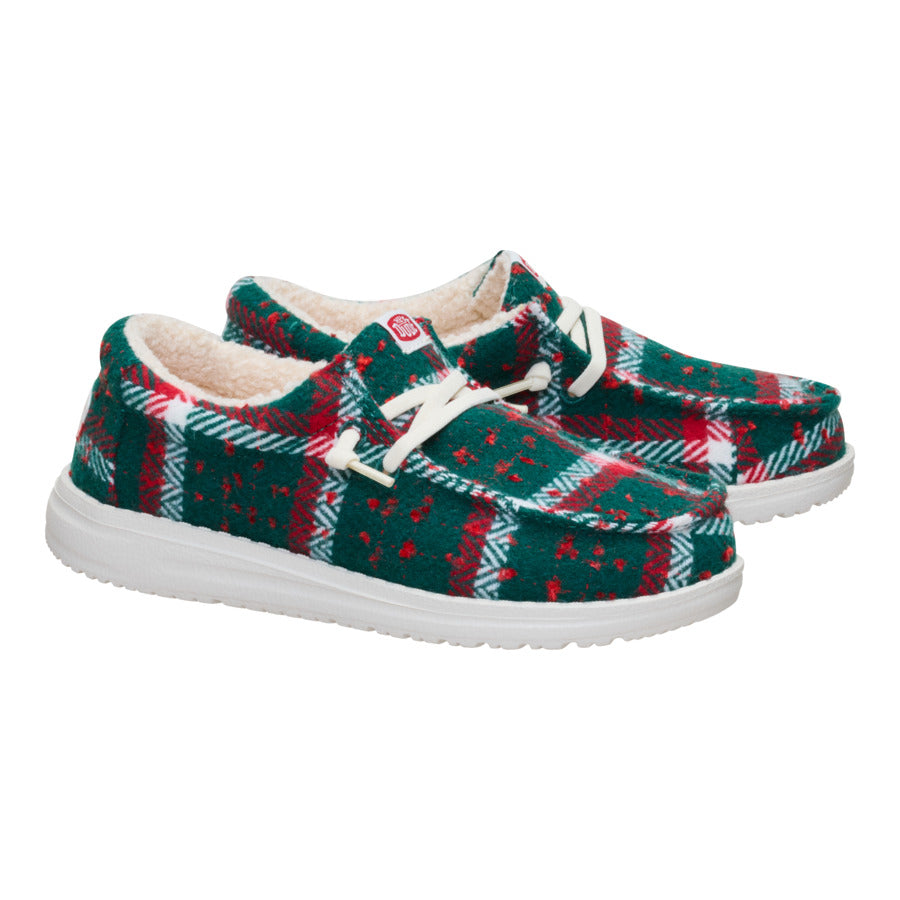 Wally Youth Confetti Plaid Cozy – Red/Green/Multi - Image 2