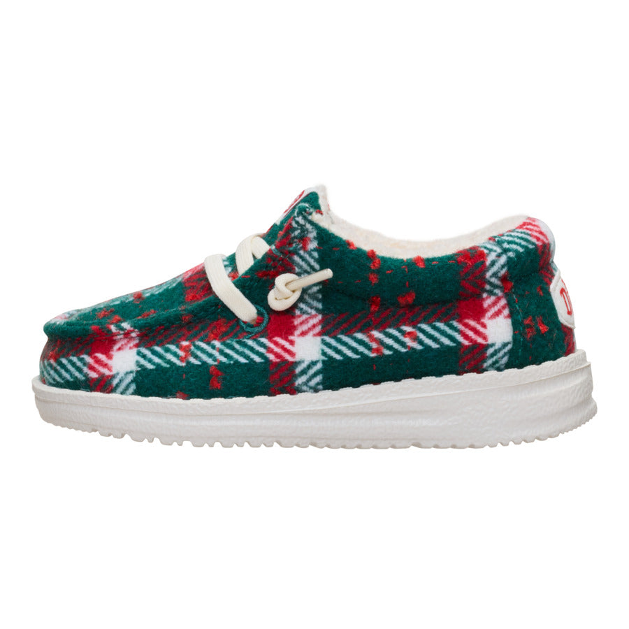 Wally Toddler Confetti Plaid Cozy – Red/Green/Multi