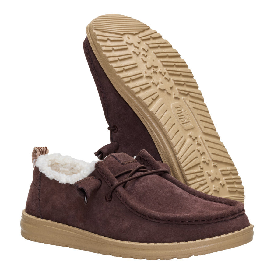 Wendy Suede Shearling – Dark Brown - Image 3
