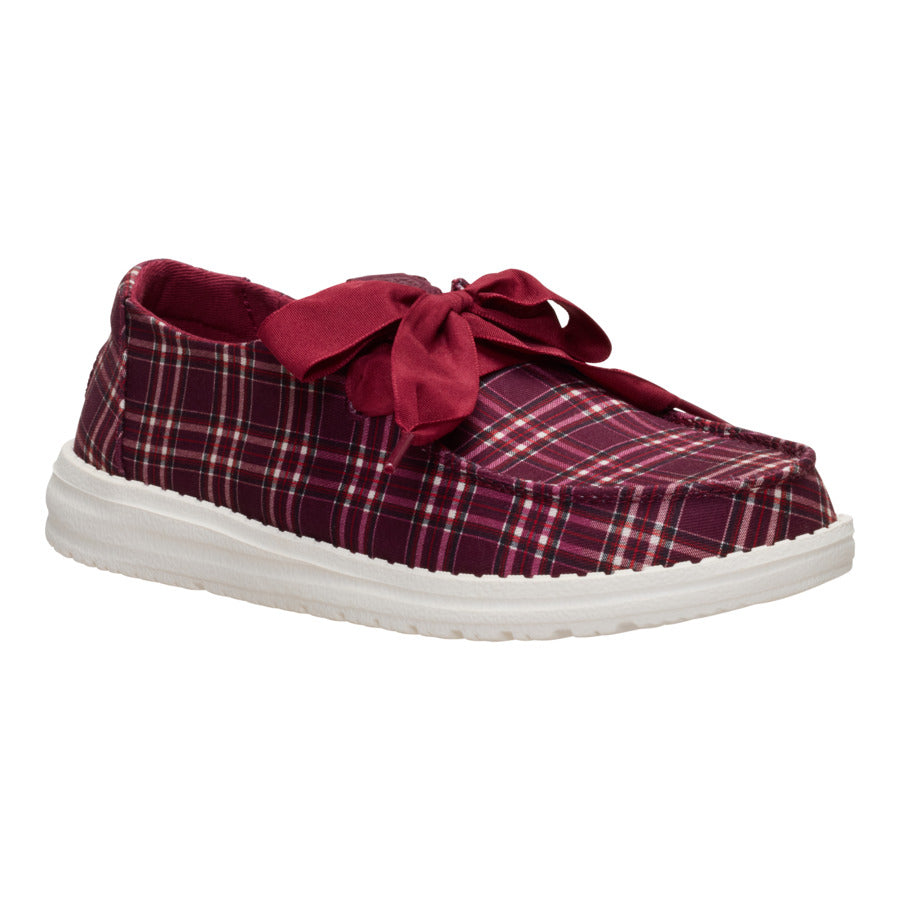 Wendy Holiday Bow – Red Plaid/Burgundy - Image 7