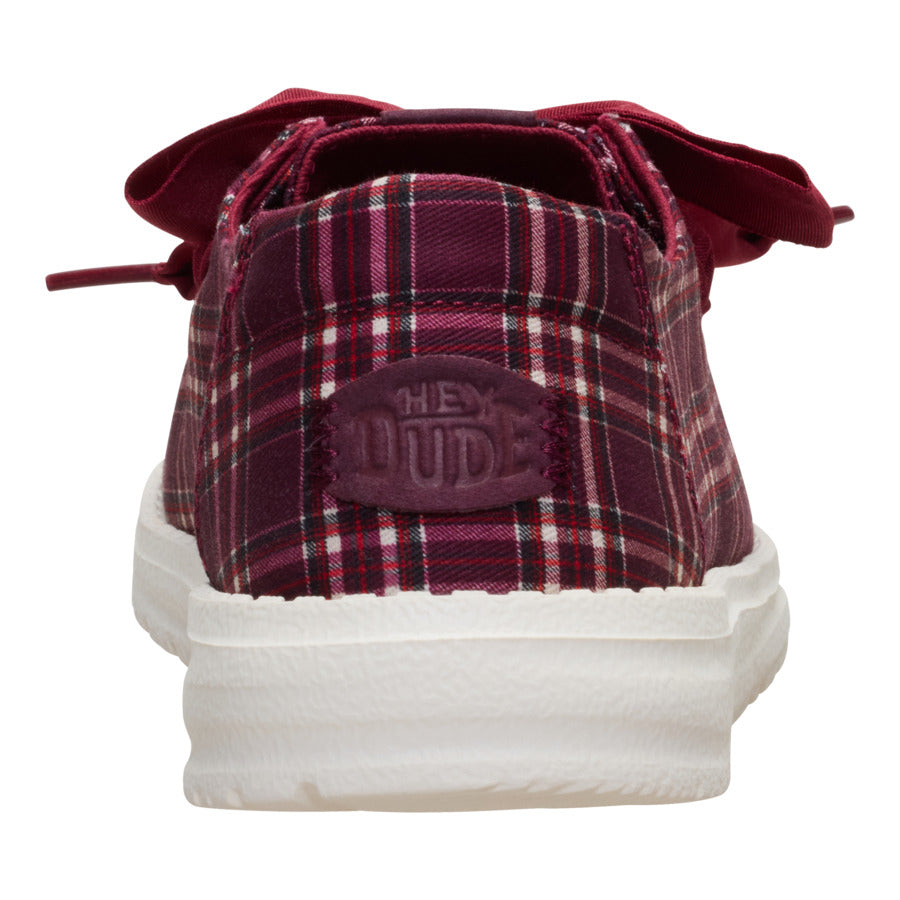Wendy Holiday Bow – Red Plaid/Burgundy - Image 5