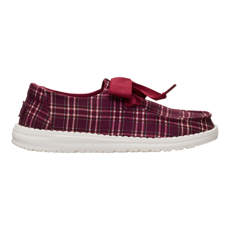 Wendy Holiday Bow – Red Plaid/Burgundy - Image 8