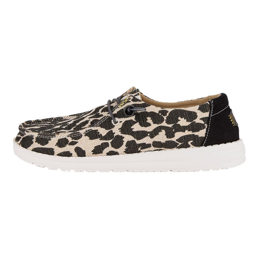 Wendy Leopard Sparkle Wide – Leopard Tan